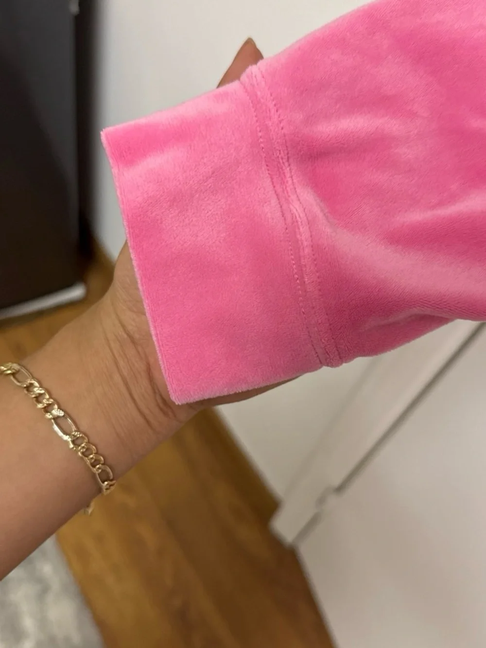 Hollister Pink Velour Zip-Up Hoodie